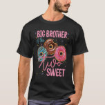 Big Brother van de tweederde donut Birthday Pa T-shirt<br><div class="desc">Big Brother van het tweederde donut Birthday-thema.</div>