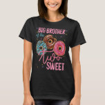 Big Brother van de tweederde donut Birthday Pa T-shirt<br><div class="desc">Big Brother van het tweedaagse Donut Birthday-thema</div>