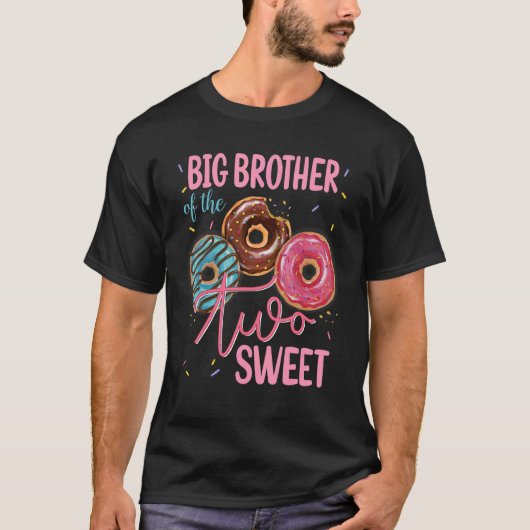 Big Brother van de tweederde donut Birthday Pa T-shirt (Voorkant)