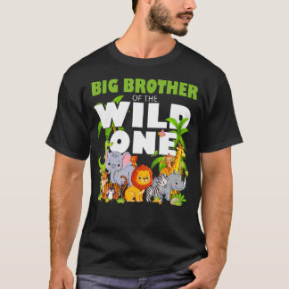 Big Brother van de Wild One Zoo Verjaardagssafari T-shirt