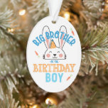 Big Brother van het 'Birthday Boy Rabbit' Ornament<br><div class="desc">Wilt u dit jaar het meest unieke en mooie geschenk geven? We werken hard om je kerstbomen uniek te maken. Wij bieden u de beste cadeaus van dit jaar met ons uitstekende personaliseringsteam. Deze schattige sieraad is een doordacht geschenk, het maakt ook een gedenkwaardig geschenk. Het beste geschenk zal van...</div>