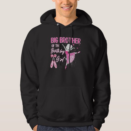 Big Brother van het meisje van de geboorte Balleri Hoodie (Voorkant)
