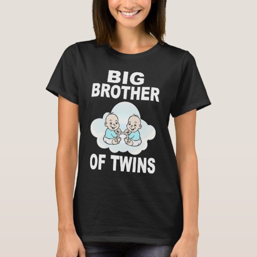 Big Brother van tweeling jongens ouder dan broer T-shirt (Voorkant)