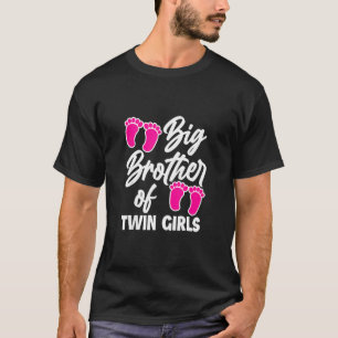 Big Brother van tweelingmeisjes nieuwe broeder die T-shirt