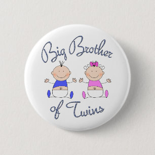 Big Brother van Twins Ronde Button 5,7 Cm