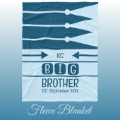 Big Brother vastgestelde datum initialen blauw Fleece Deken