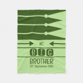 Big Brother vastgestelde datum initialen groen Fleece Deken (Voorkant)