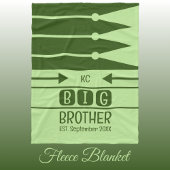 Big Brother vastgestelde datum initialen groen Fleece Deken