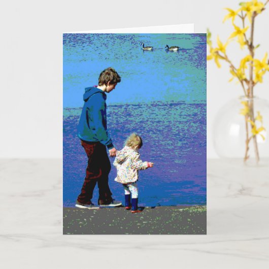 Big Brother verjaardag Kaart (Gele Bloem)