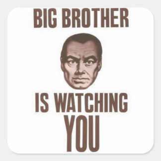 BIG BROTHER VIERKANTE STICKER