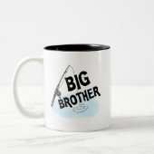 Big Brother Vist Tshirts en cadeaus Tweekleurige Koffiemok (Links)