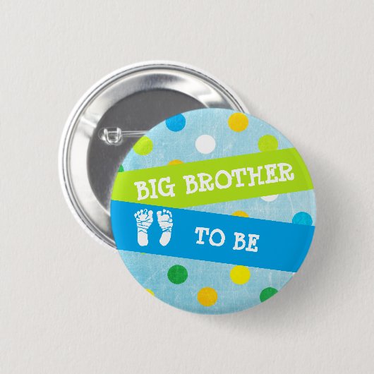 Big Brother wordt Baby shower Button (Voorkant /achterkant)