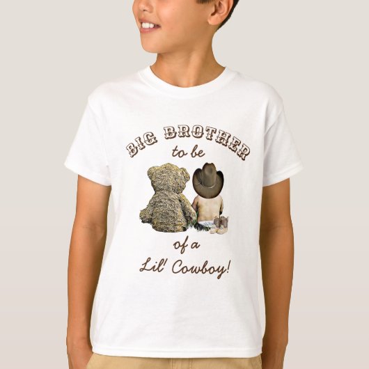 Big Brother wordt lid van Lil' Cowboy & Teddy Bear T-shirt (Voorkant)