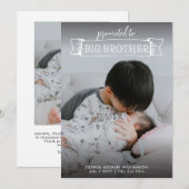 Big Brother Zus Geboorte Aankondiging 2 Foto (Voorkant / Achterkant)