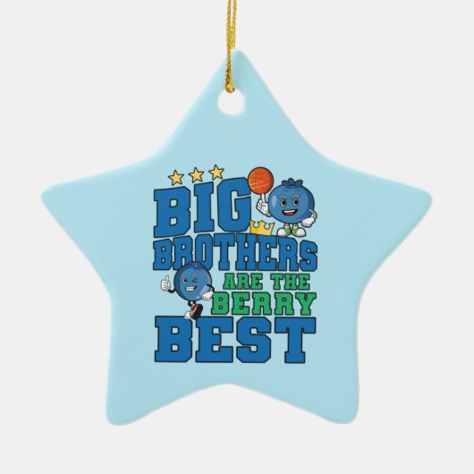 Big Brothers zijn de beste Berry - Blueberry Pun Keramisch Ornament (Voorkant)