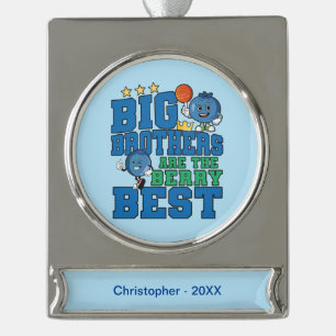 Big Brothers zijn de beste Berry - Blueberry Pun Verzilverd Banner Ornament