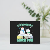 Big Brothers zijn Snow Much Fun - Holiday Snowman Briefkaart (Staand voorkant)