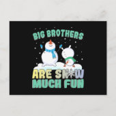 Big Brothers zijn Snow Much Fun - Holiday Snowman Briefkaart (Voorkant)