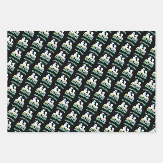 Big Brothers zijn Snow Much Fun - Holiday Snowman Inpakpapier Vel (Voorkant 3)