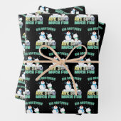 Big Brothers zijn Snow Much Fun - Holiday Snowman Inpakpapier Vel (In situ)