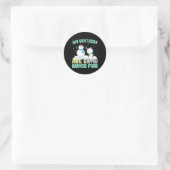 Big Brothers zijn Snow Much Fun - Holiday Snowman Ronde Sticker (Tas)