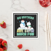 Big Brothers zijn Snow Much Fun - Holiday Snowman Servet (Insitu)