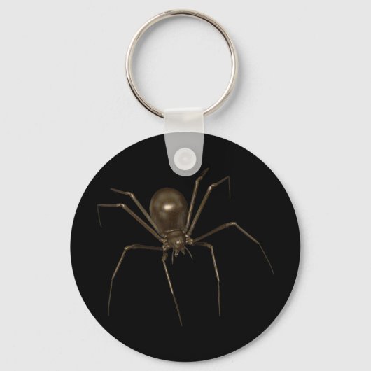 Big Brown 3D Halftone Spider Sleutelhanger (Voorkant)