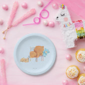 Big Brown Beer, Calico & diskettestation Share Two Papieren Bordje (Feest)