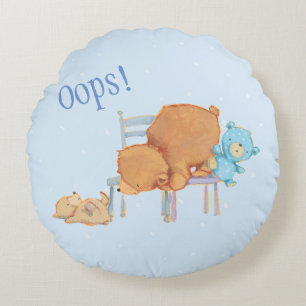 Big Brown Beer, Calico & diskettestation Share Two Rond Kussen