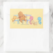 Big Brown Beer & Friends Share Four Chairs Rechthoekige Sticker (Tas)