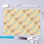 Big Brown Beer & Friends Share Four Chairs Tissuepapier (Craft)