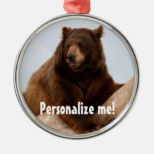 Big Brown Beer Metal Ornament (Voorkant)