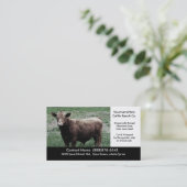 Big Brown Cow - Rundvleeskwekerij of rangeerkaart Visitekaartje (Staand voorkant)