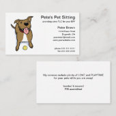 Big Brown Dog Pet Sitting Visitekaartje (Voorkant / Achterkant)