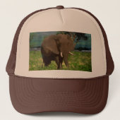 Big Brown Elephant Grazing, Trucker Pet (Voorkant)