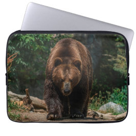 Big Brown Grizzly Beer Laptop Sleeve