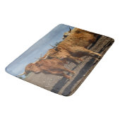 Big Brown Highland Koe, Memory Foam Bathmat Badmat (Gekanteld)