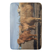 Big Brown Highland Koe, Memory Foam Bathmat Badmat (Voorkant Verticaal)