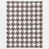 Big Brown Houndstooth Fleece Blanket (Voorkant)