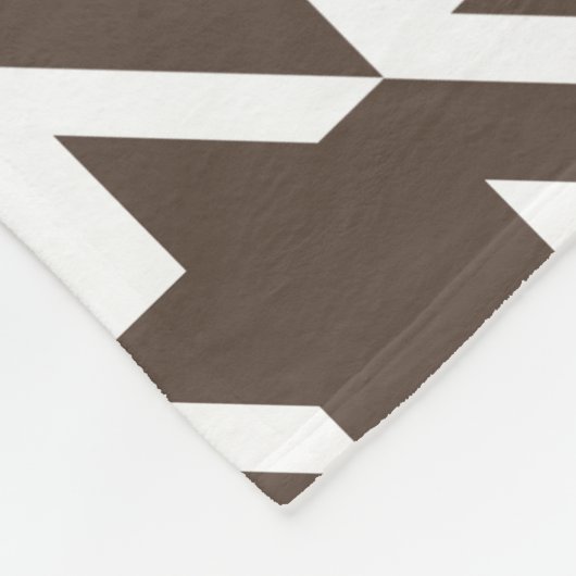 Big Brown Houndstooth Fleece Blanket Deken (Hoek)