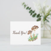 Big Brown paddenstoelen Hartelijk dank Briefkaart (Staand voorkant)