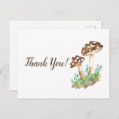 Big Brown paddenstoelen Hartelijk dank Briefkaart (Voorkant / Achterkant)