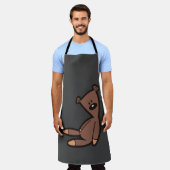 Big Brown Teddy Bear Schort (Gedragen)