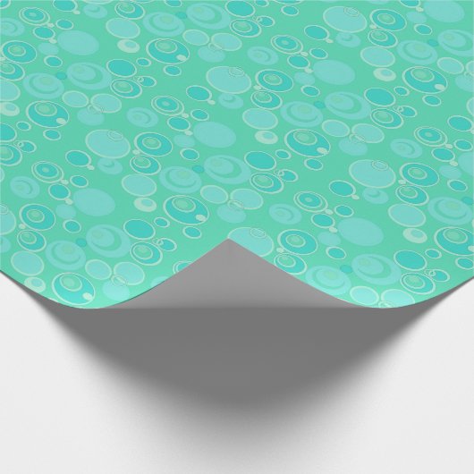 Big Bubblegum Bubbles Overal Blauwgroen Dank je Cadeaupapier (Hoek)