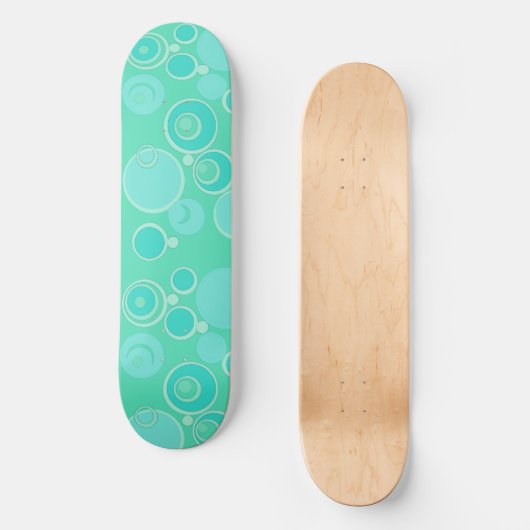 Big Bubblegum Bubbles Overal Blauwgroen Dank je Persoonlijk Skateboard (Voorkant)