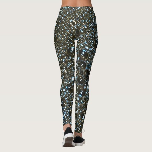 Big Bubbles natte look leggings (Achterkant)