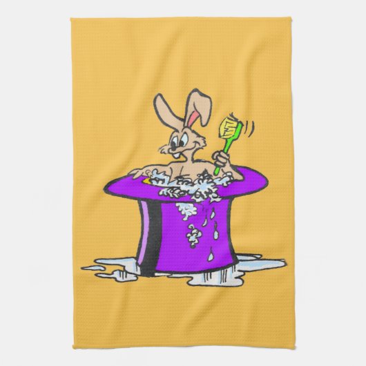 Big Bubbling Bunny Kitchen Towel Theedoek (Verticaal)