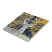 Big Buck Antlers keramische Tegel Tegeltje (Zijkant)