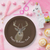 Big Buck Deer Birthday Papieren Bordje (Feest)