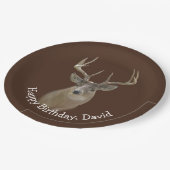Big Buck Deer Birthday Papieren Bordje (Gekanteld)